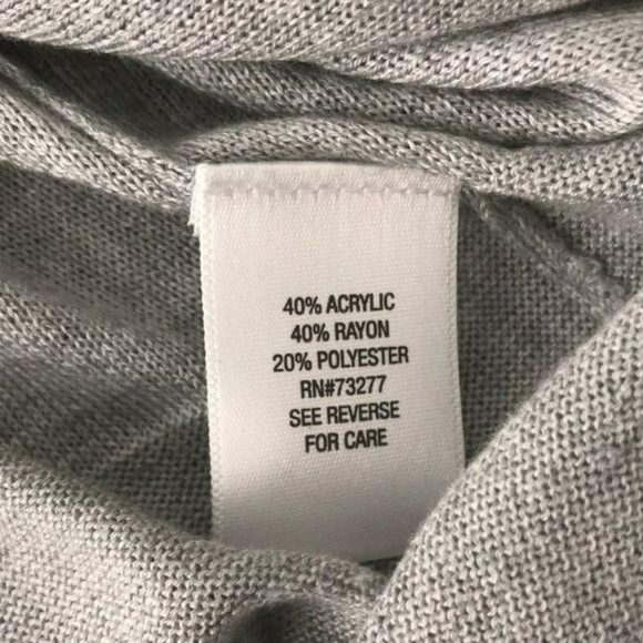 Apt.9 Heather Grey Light Stripe Turtleneck Sweater Size Small - Picture 8 of 8